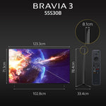 Load image into Gallery viewer, BRAVIA 3 Series 139 cm (55 inches) 4K Ultra HD AI Smart LED Google TV K-55S30B