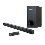 Load image into Gallery viewer, 100W RMS Wireless Bluetooth V5.0 Soundbar with Wireless Subwoofer with Remote, 2.1 Channel Sound, 55mm*4 Drivers, 6 Play Modes-BT, Audio Jack, USB, Optical, coaxial & HDMI/ARC