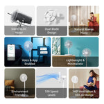 Load image into Gallery viewer, Smart Standing Fan 2 | Dual blades | BLDC Motor | Natural Breeze | Silent | 100 speeds | Compatible with Alexa, Google Asst. & MiHome