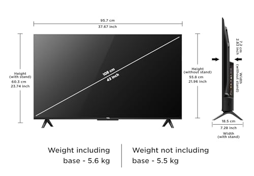 TCL 216 cm (85 inches) 4K Ultra HD Smart LED Google TV 85P745 (Black)