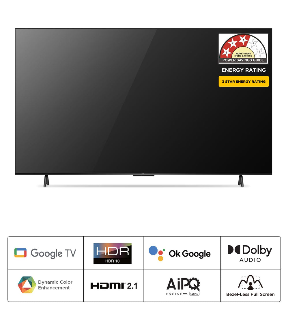 TCL 216 cm (85 inches) 4K Ultra HD Smart LED Google TV 85P745 (Black)