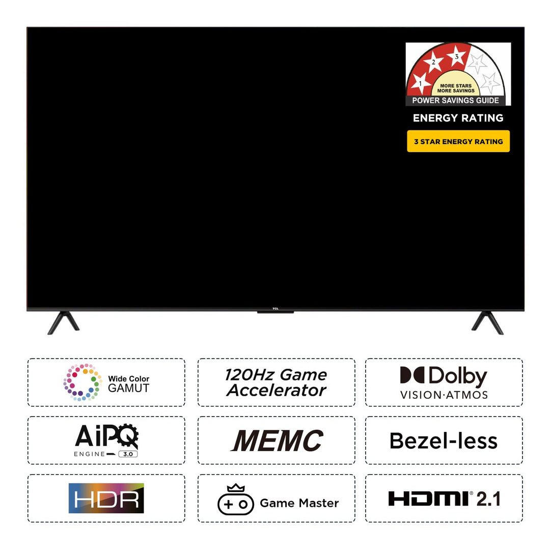 TCL 216 cm (85 inches) 4K Ultra HD Smart LED Google TV 85P745 (Black)