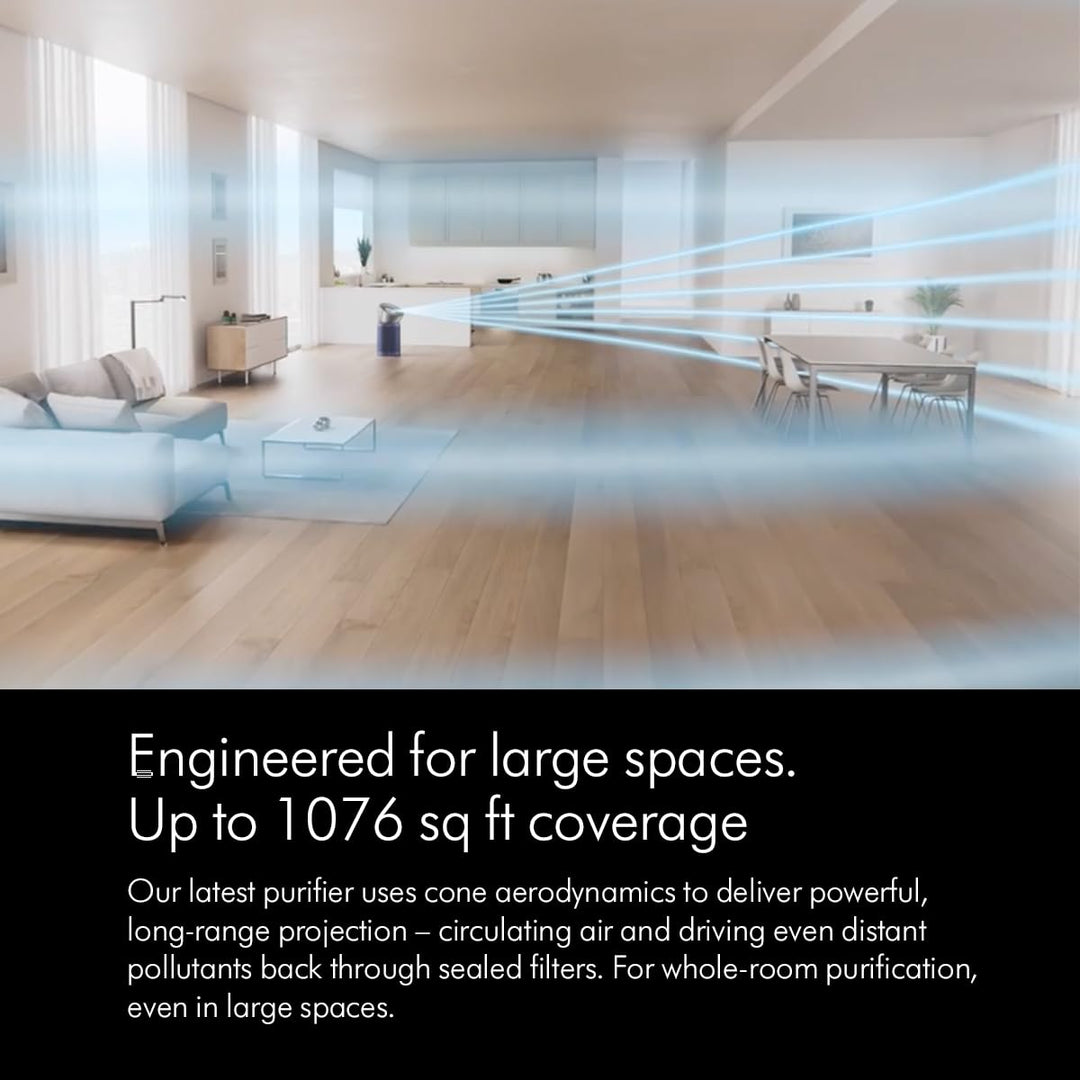 Dyson Air Purifier Big+Quiet |Covers 1100 Sq. Ft| Advanced HEPA H13 filtration|Removes 99.95% of allergens & pollutants as small as PM 0.1| LCD Screen |Smart Control| 2 Year Warranty