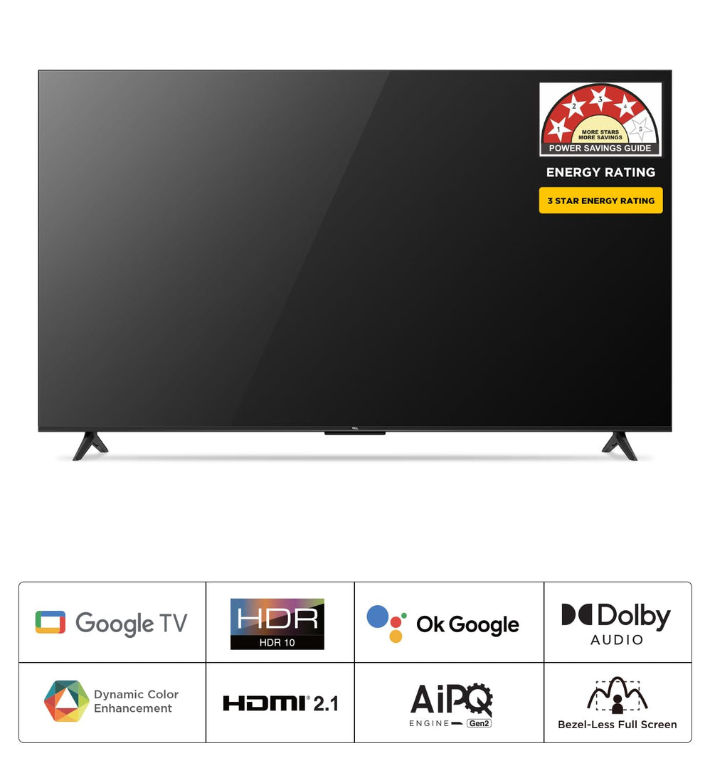 TCL 216 cm (85 inches) 4K Ultra HD Smart LED Google TV 85P745 (Black)