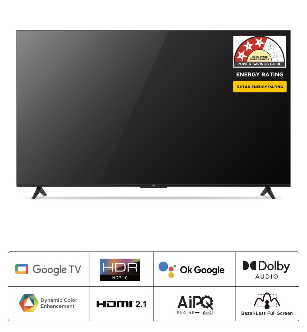 TCL 216 cm (85 inches) 4K Ultra HD Smart LED Google TV 85P745 (Black)