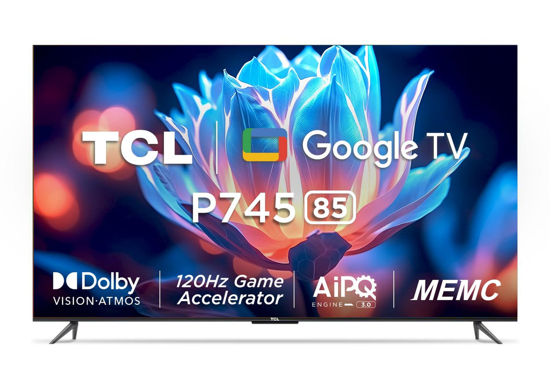 TCL 216 cm (85 inches) 4K Ultra HD Smart LED Google TV 85P745 (Black)