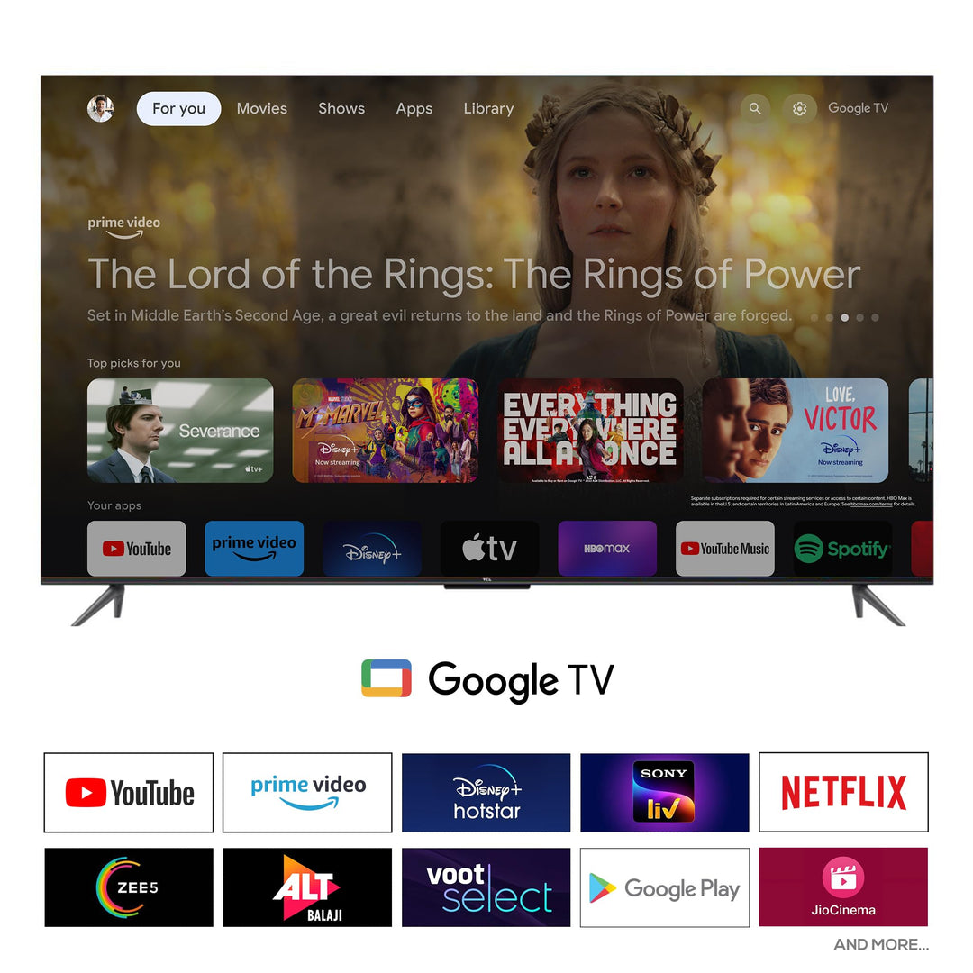 TCL 216 cm (85 inches) 4K Ultra HD Smart LED Google TV 85P745 (Black)