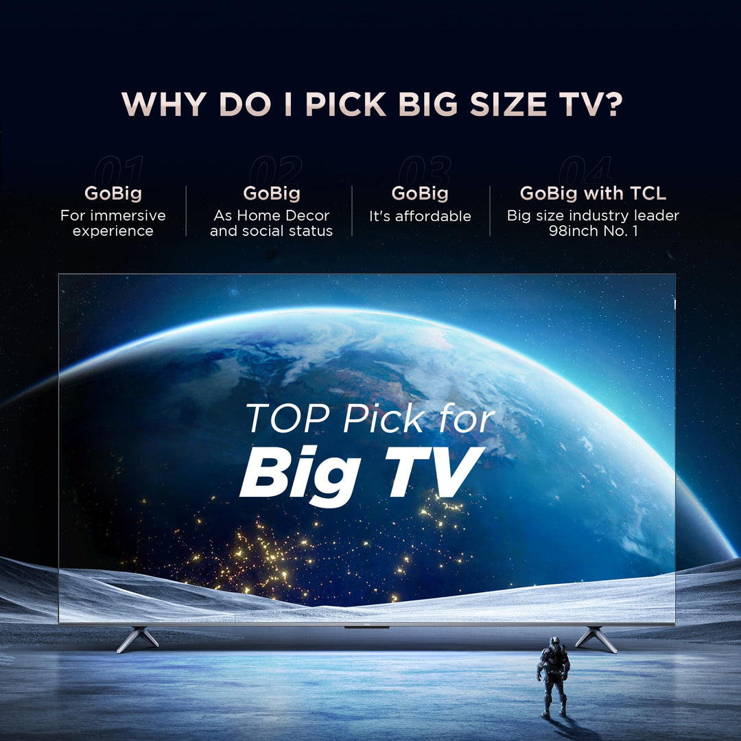 TCL 216 cm (85 inches) 4K Ultra HD Smart LED Google TV 85P745 (Black)