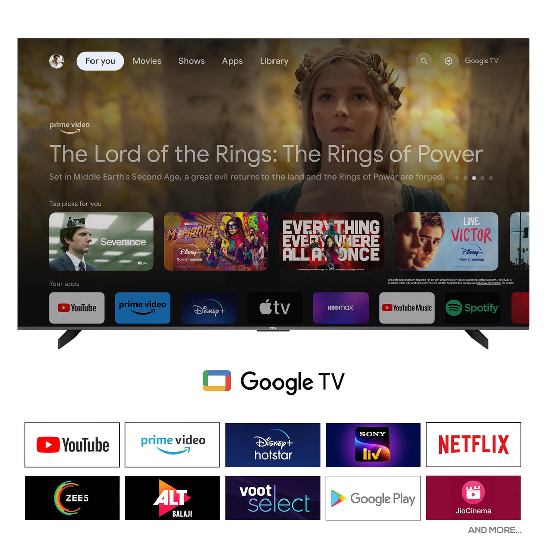 TCL 216 cm (85 inches) 4K Ultra HD Smart LED Google TV 85P745 (Black)