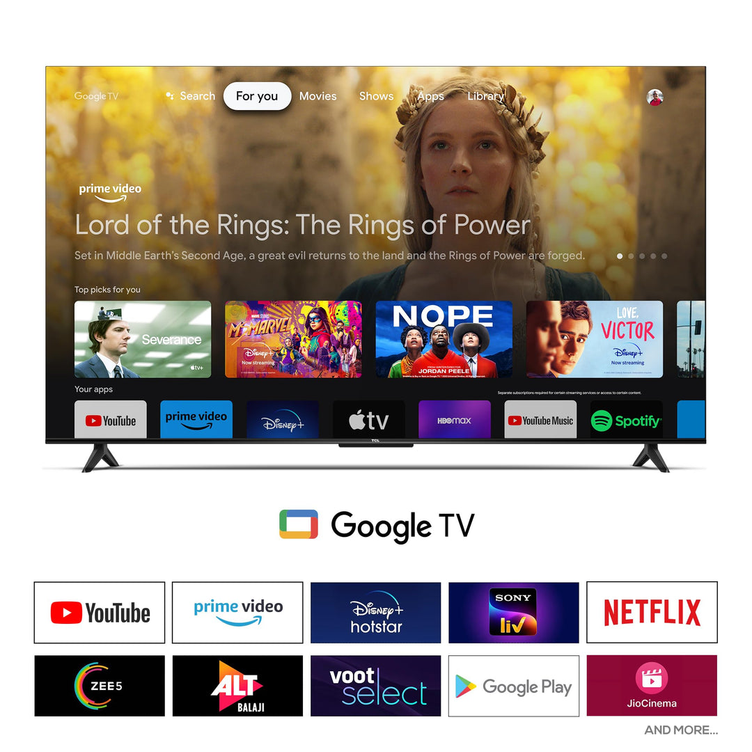 TCL 216 cm (85 inches) 4K Ultra HD Smart LED Google TV 85P745 (Black)