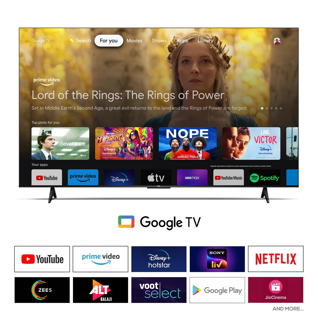 TCL 216 cm (85 inches) 4K Ultra HD Smart LED Google TV 85P745 (Black)