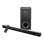 Load image into Gallery viewer, 100W RMS Wireless Bluetooth V5.0 Soundbar with Wireless Subwoofer with remote, 2.1 Channel Sound, 55mm*4 Drivers, 6 Play Modes-BT, Audio jack, USB, optical, coaxial &amp; HDMI/ARC
