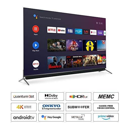 TCL 139 cm (55 inches) 4K Ultra HD Smart QLED Google TV 55T6G (Black)