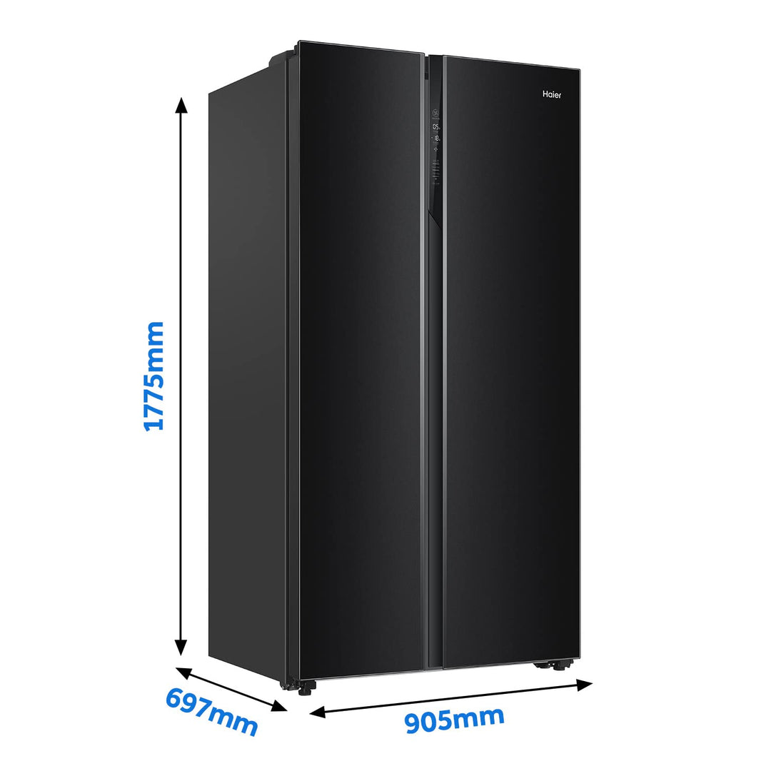 630 L Double Door Side By Side Refrigerator Appliances, Expert Inverter Technology (HRS-682KG, Black Glass,Glass Door, Magic Convertible, Made In India)