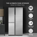 Load image into Gallery viewer, 628 L Triple Door Side By Side Refrigerator Appliances, Expert Inverter Technology (HRT-683KS, Black Steel, Magic Convertible, Made In India)

