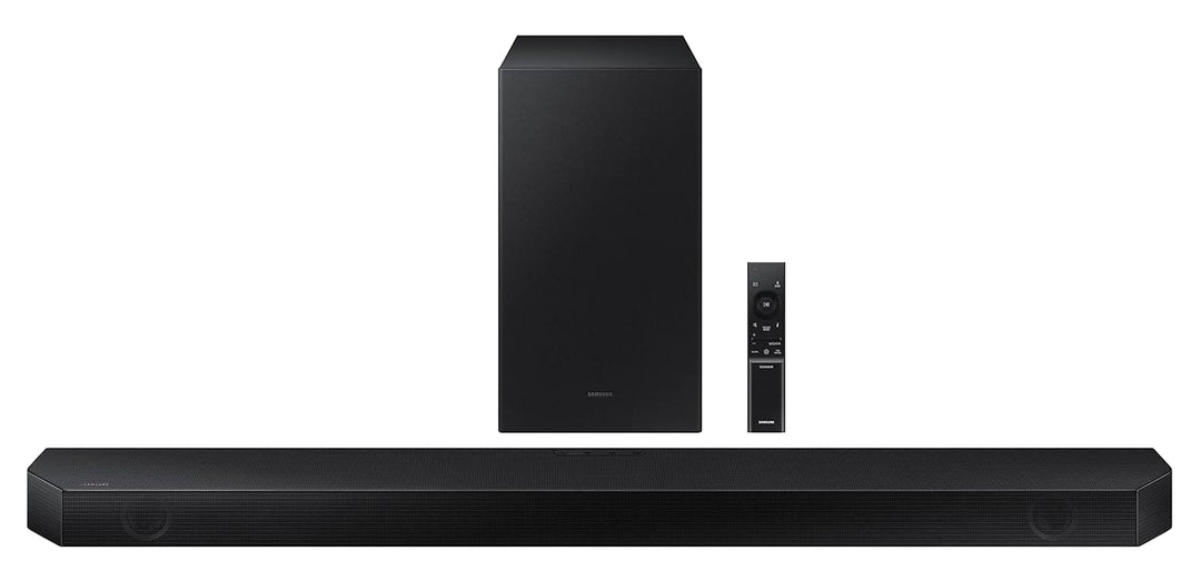 Q-Symphony Soundbar (HW-Q600B/XL), USB, Bluetooth with 3.1.2 Channel, Wireless Subwoofer, and 2 Up-Firing Speakers, Dolby Atmos Music (Black)