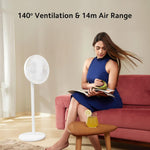Load image into Gallery viewer, Smart Standing Fan 2 | Dual blades | BLDC Motor | Natural Breeze | Silent | 100 speeds | Compatible with Alexa, Google Asst. &amp; MiHome
