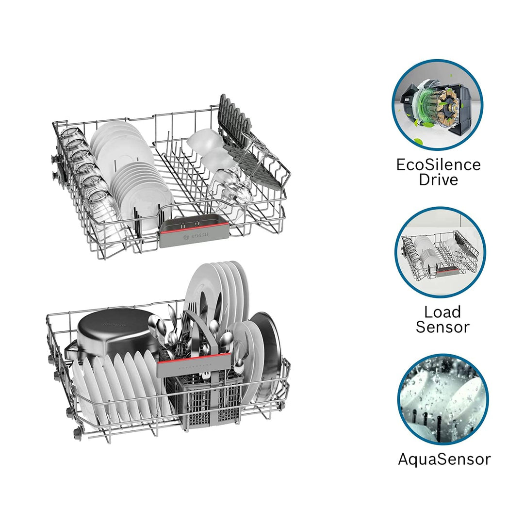 13 Place Settings Dishwasher (SMS6ITI00I, Silver Inox, WiFi Enabled)