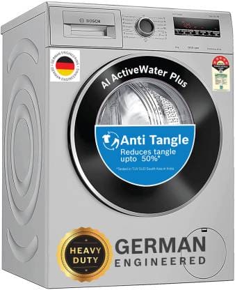 8 kg AntiTangle,AntiVibration,1200RPM Fully Automatic Front Load Washing Machine with In-built Heater Silver